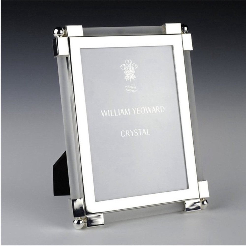 William Yeoward Silver Plated Nickel Crystal 5X7 Picture Frame